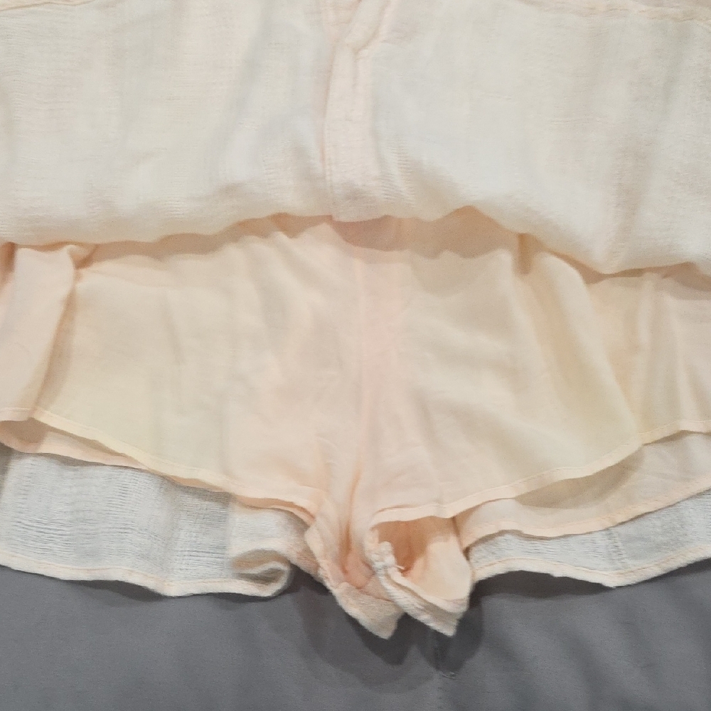 Free People Cream Button-Front Skort - Picture 5 of 8